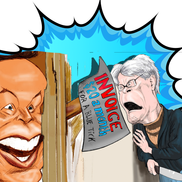 FINALLY WE FIND OUT WHAT FREAKS THE KING OF HORROR…IT’S PAYING $20 A MONTH FOR TWITTER!!