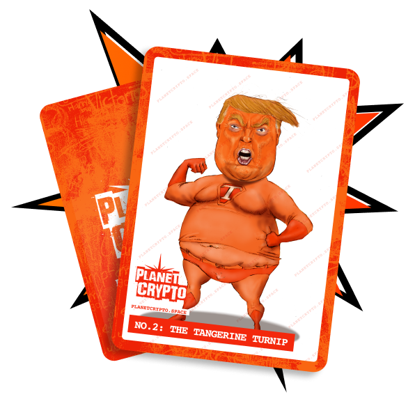 PLANET CRYPTO’S EXCLUSIVE TRUMP TRADING CARD-NFTS!! No. 2